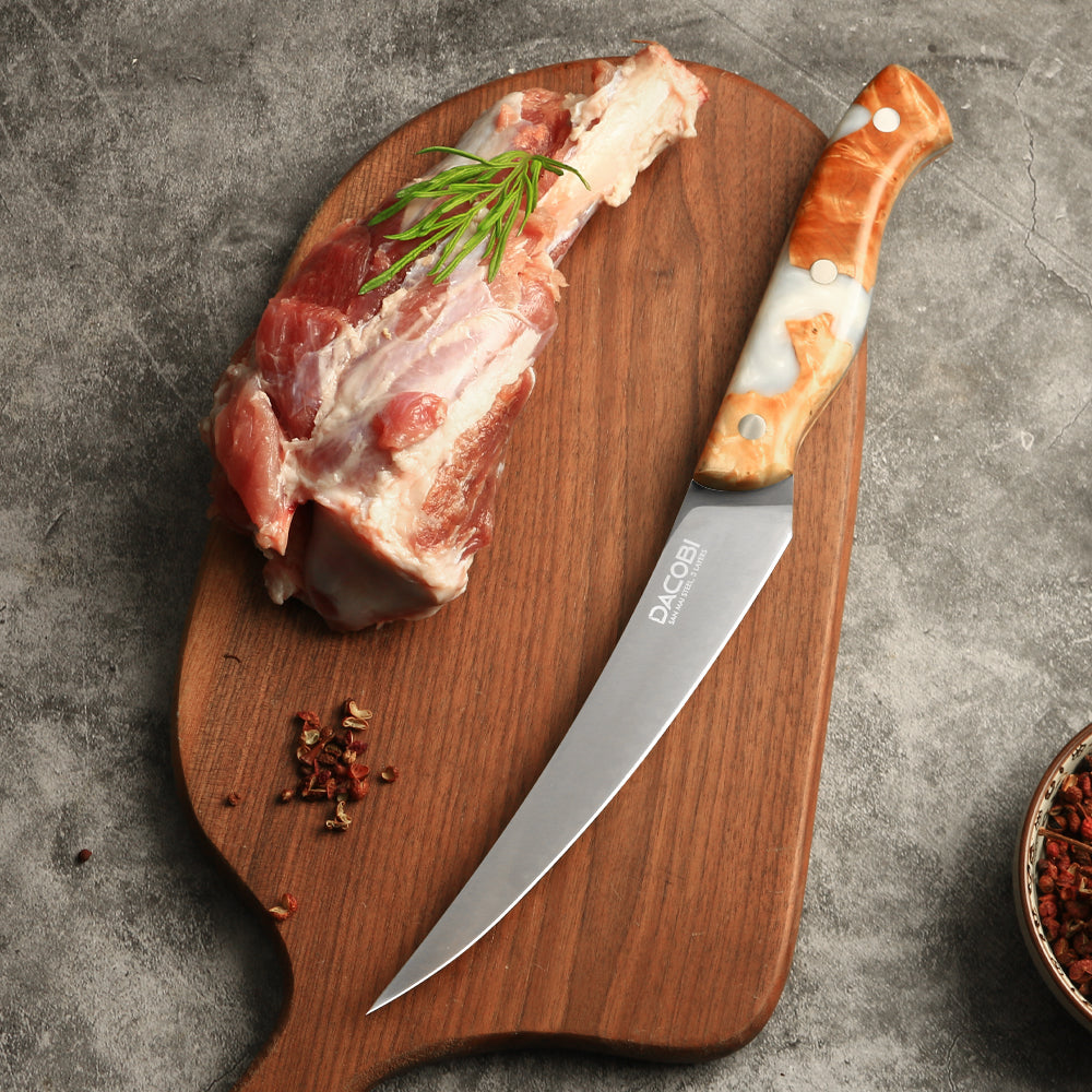 Professional fillet knife C45, San Mai steel 3 layers