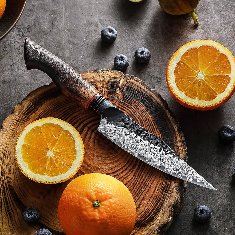 Professional universal knife C63, Damascus steel 67 layers