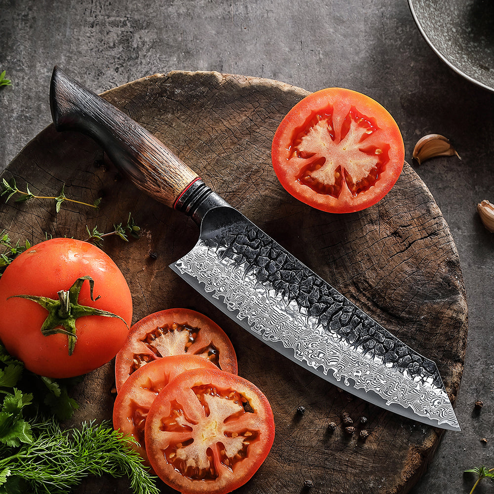 Professional Santoku knife C62, Damascus steel 67 layers