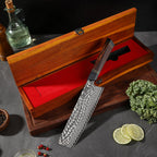 Nakiri-Profimesser, Damaszenerstahl, Griff aus Eisenholzdessert, 18,5 cm (C55)