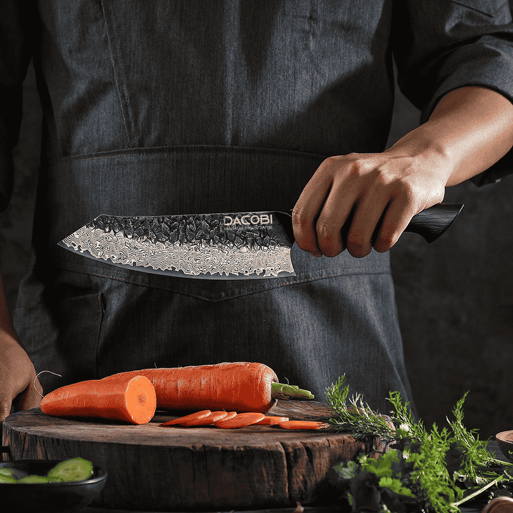 Professional Santoku knife C62, Damascus steel 67 layers