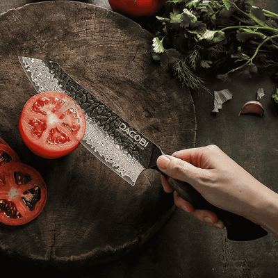 Professional Santoku knife C62, Damascus steel 67 layers