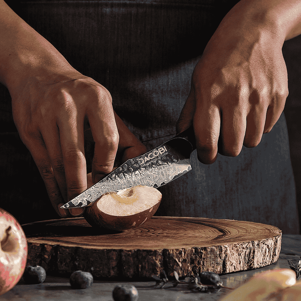 Professional universal knife C63, Damascus steel 67 layers
