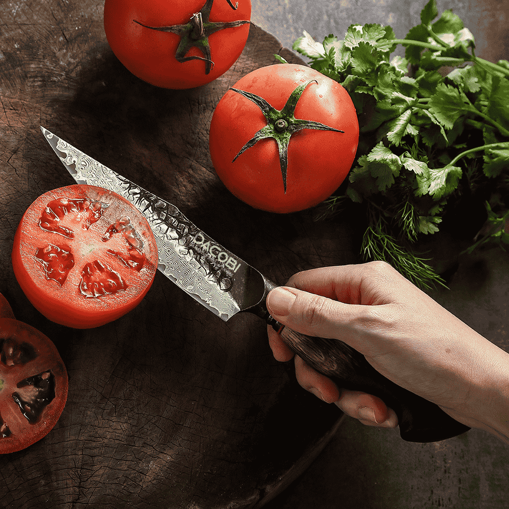 Professional universal knife C63, Damascus steel 67 layers