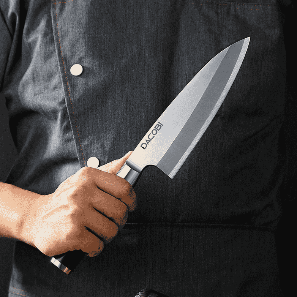 Deba knife, ebony handle, 18 cm (C65)