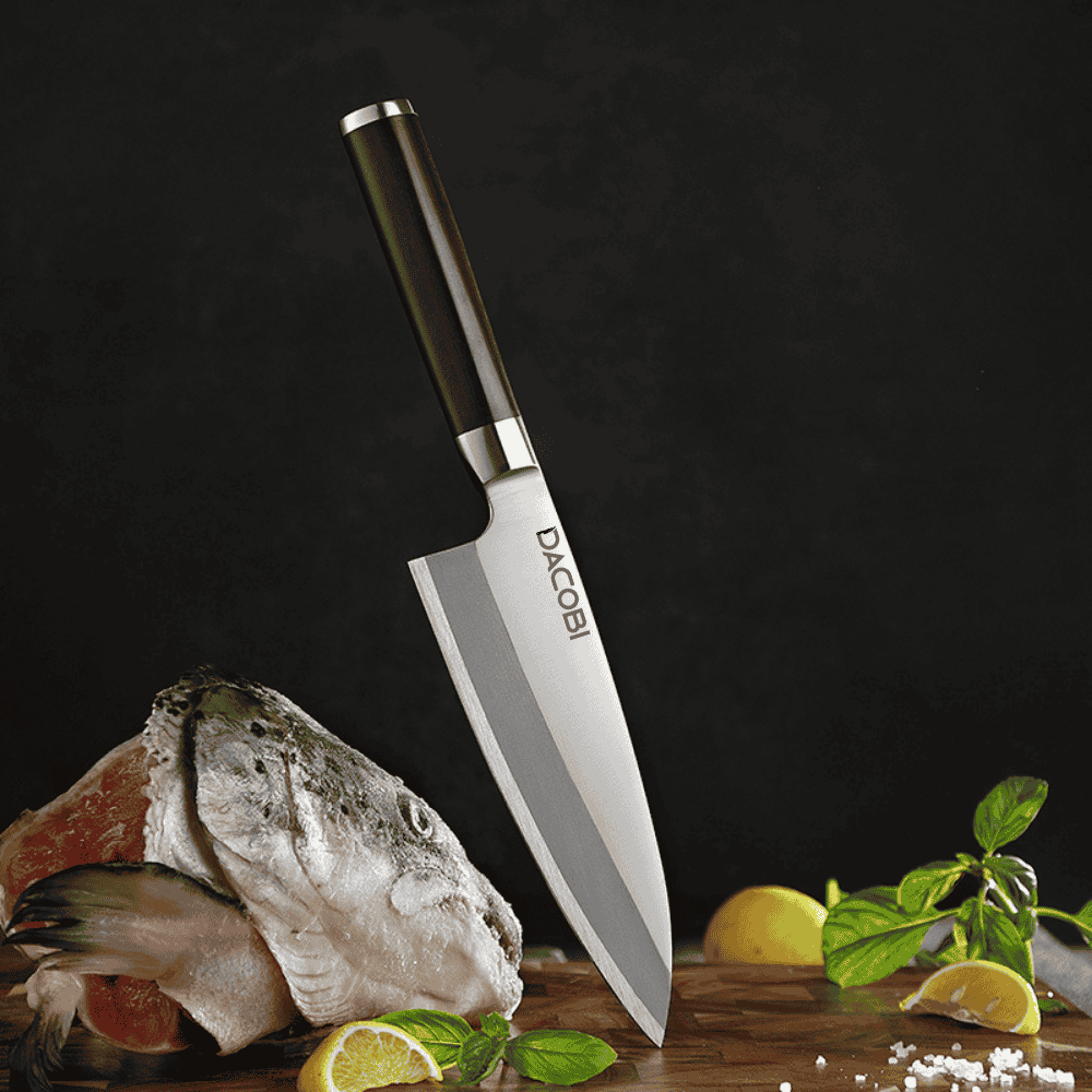Deba knife, ebony handle, 18 cm (C65)
