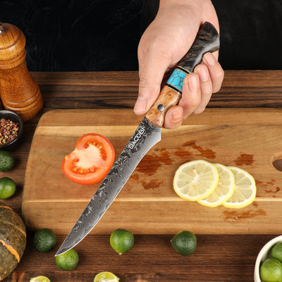 Professional fillet knife C69, Damascus steel 67 layers