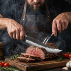 Professional butcher knife C71, Damascus steel 67 layers