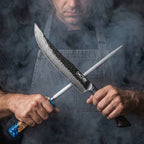 Professional butcher knife C71, Damascus steel 67 layers