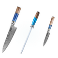 Set coltelli professionali, acciaio Damasco, D11