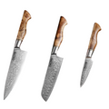 Set coltelli professionali, acciaio Damasco, D25