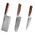 Set coltelli professionali, acciaio Damasco, D34