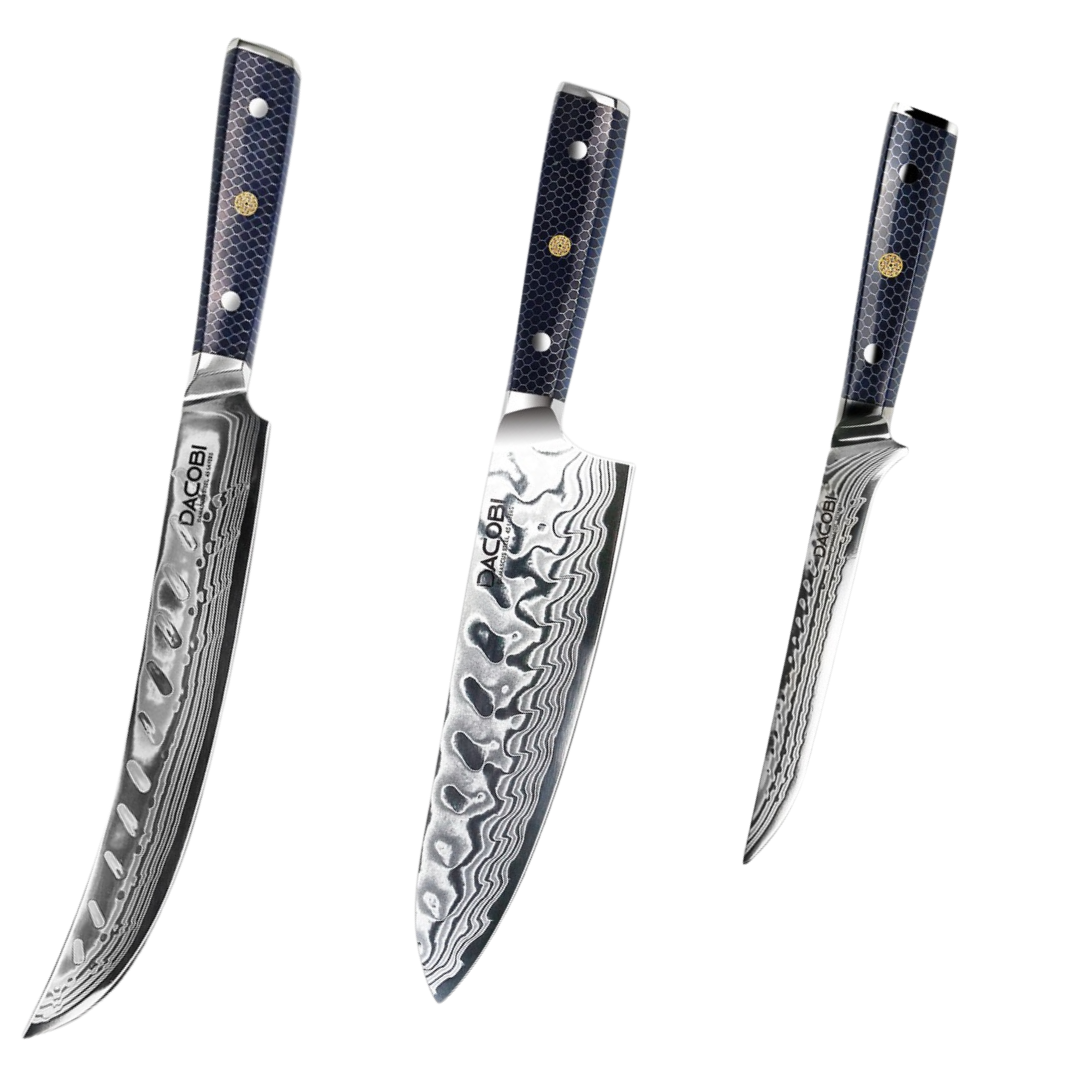 Professionelles Messerset, Damaststahl, D41
