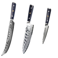 Professionelles Messerset, Damaststahl, D42