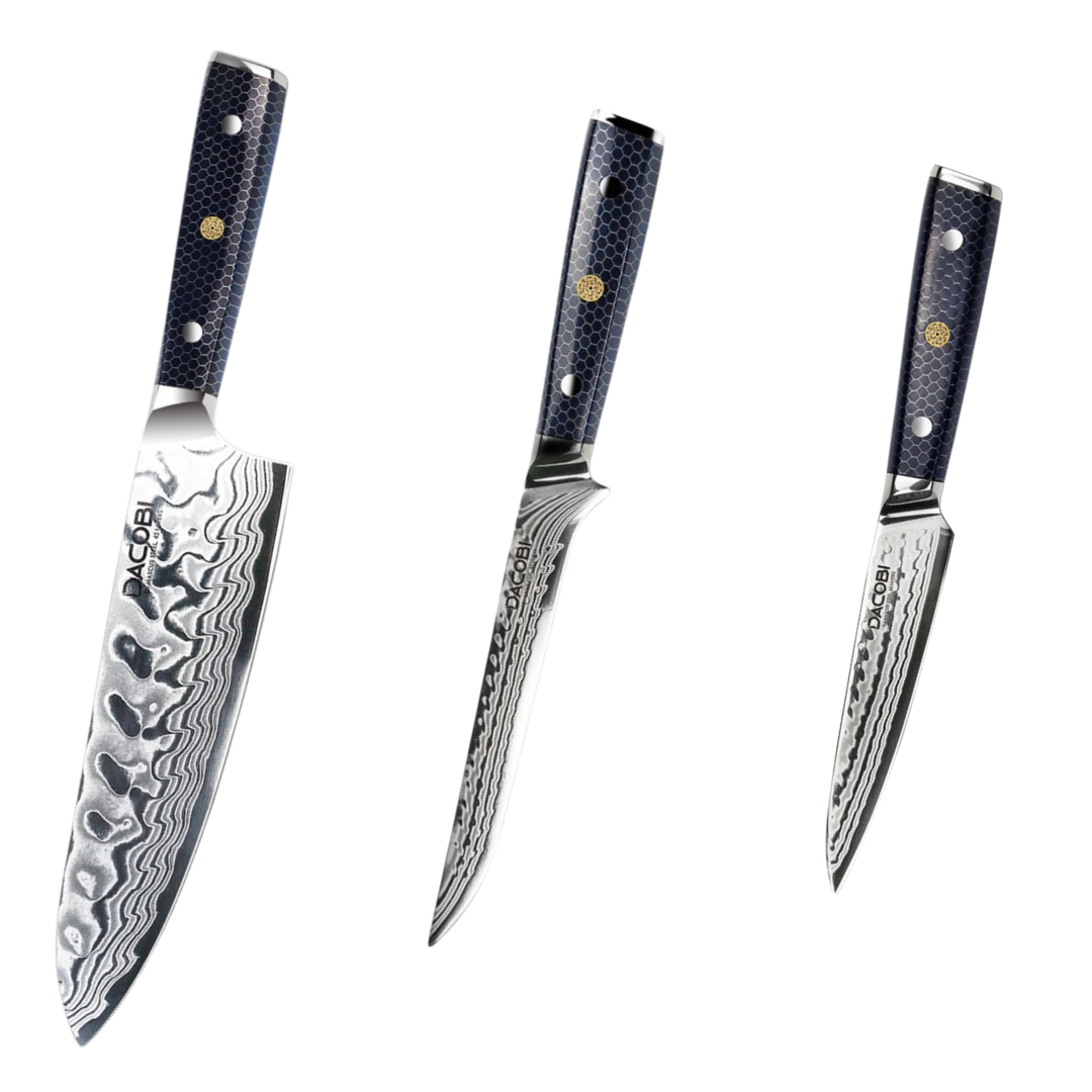 Professionelles Messerset, Damaststahl, D43