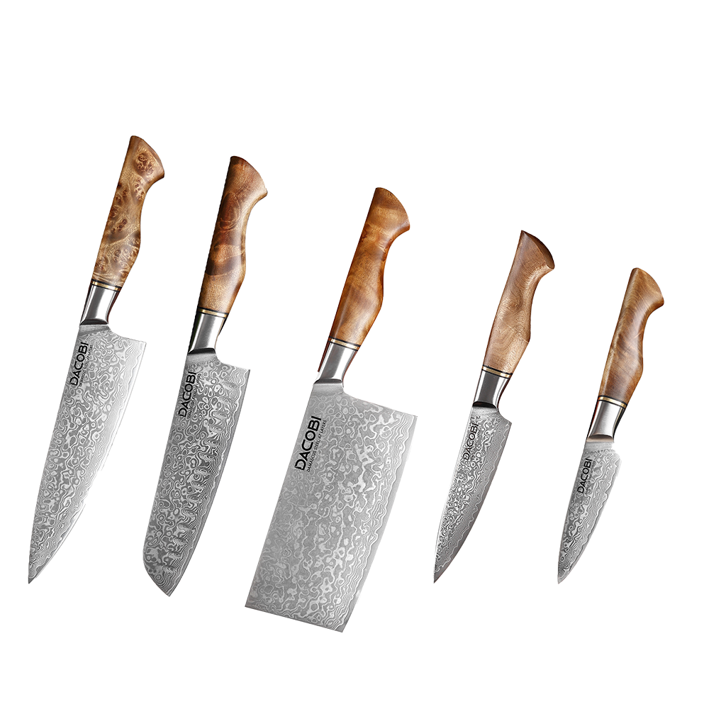 Professional knife set, Damascus steel, D7