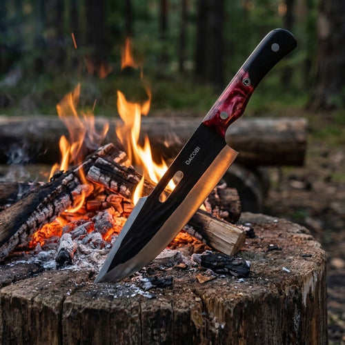 MD7 blade of the Fuji knife — steel detail