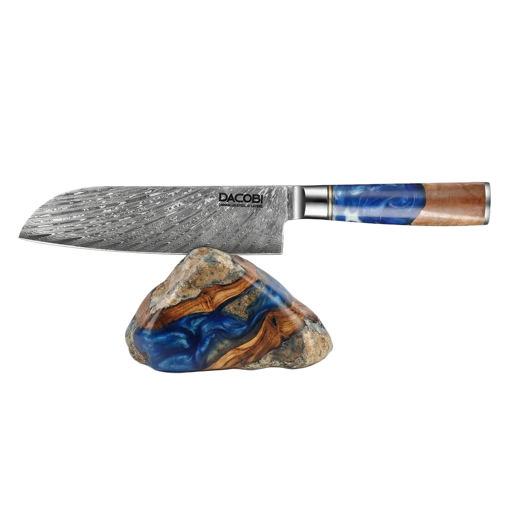 Professionel Santoku kniv C3, Damaskus stål 67 lag 