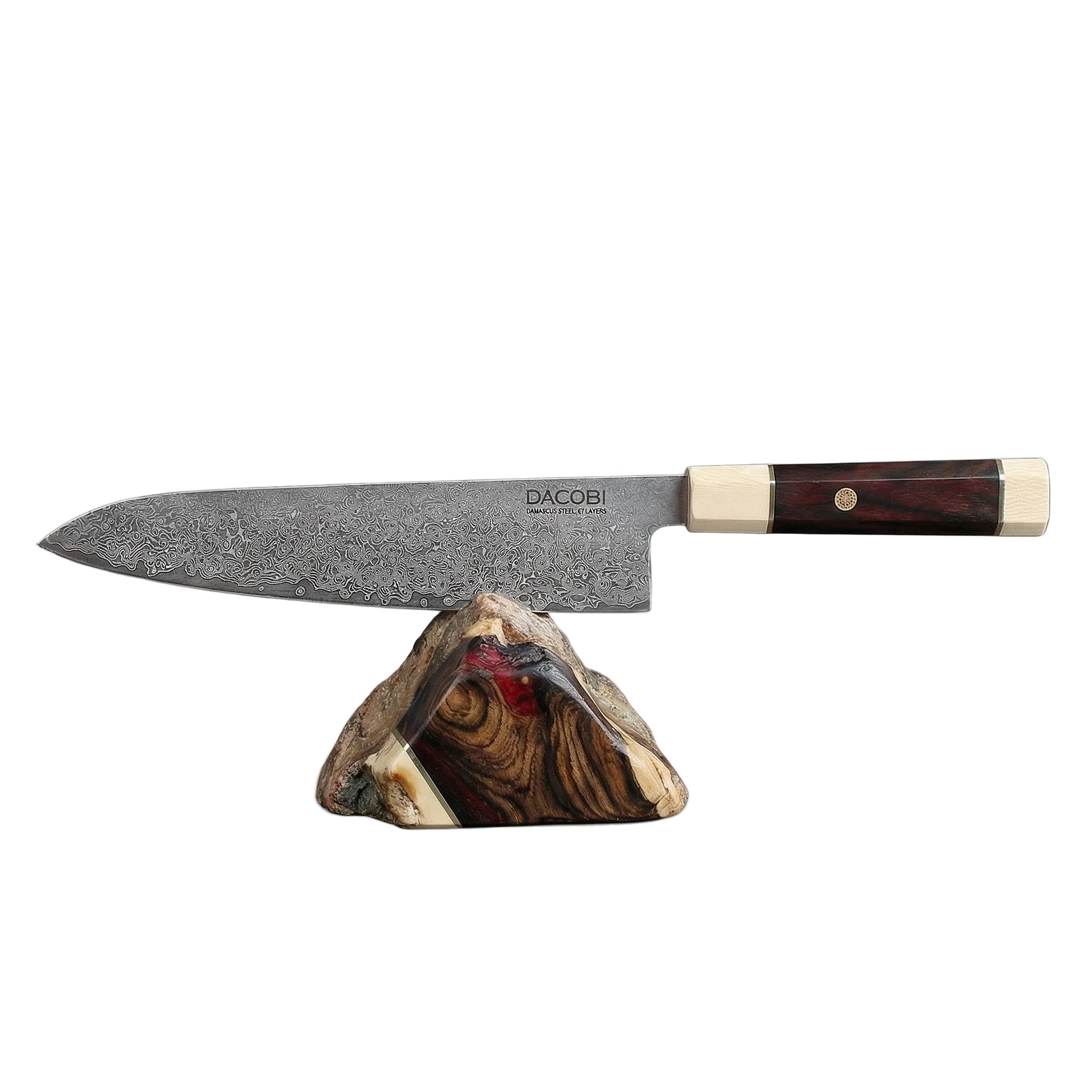 Professionell kockkniv C11, Damaskusstål 67 lager 