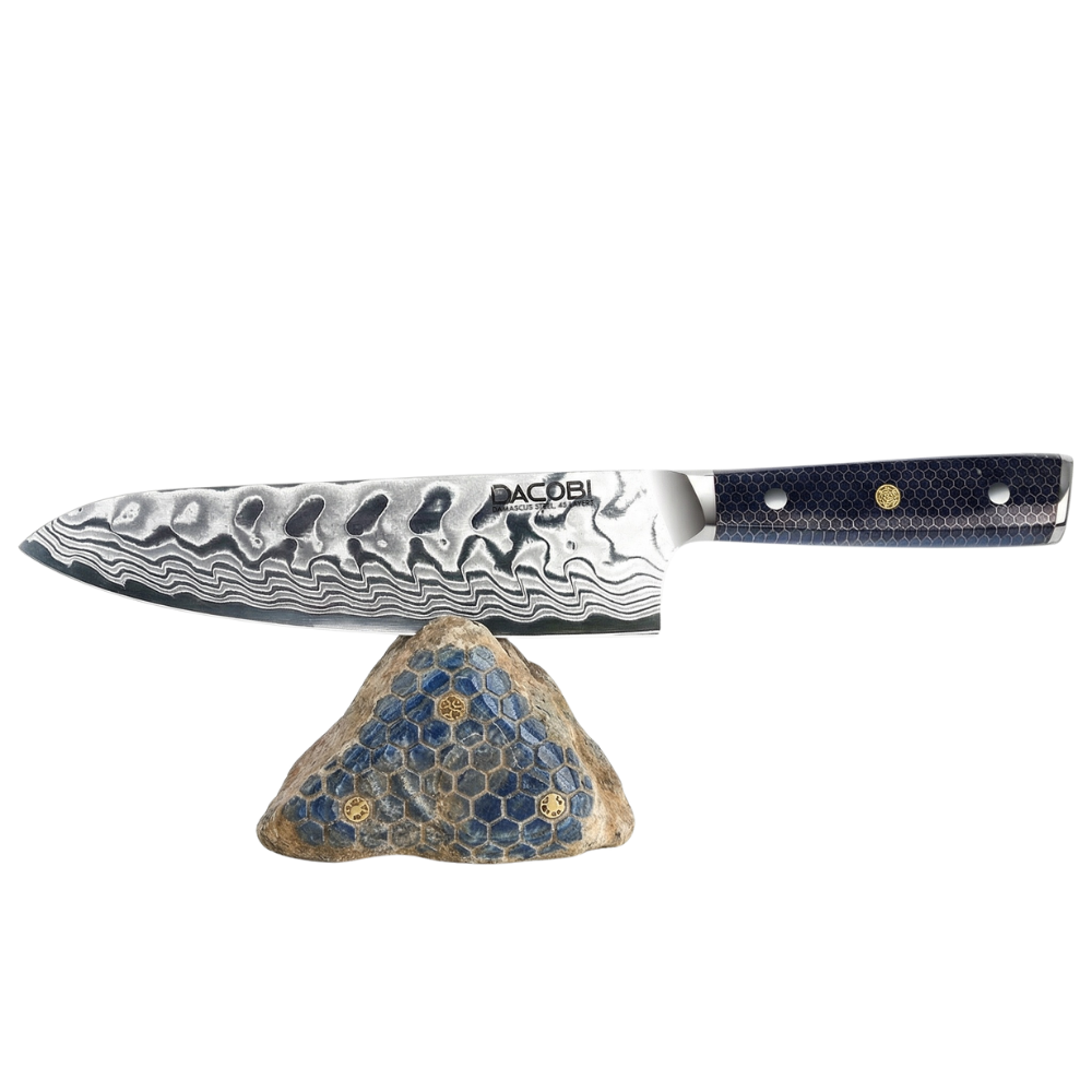 Professionell kockkniv C15, Damaskus stål 45 lager