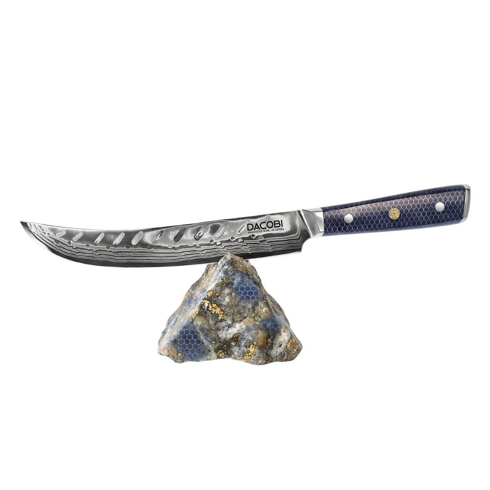 Professionel slagterkniv C18, Damaskus stål 45 lag