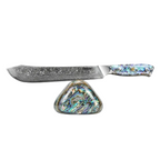 Coltello da macellaio professionale C22, acciaio Damasco 67 strati