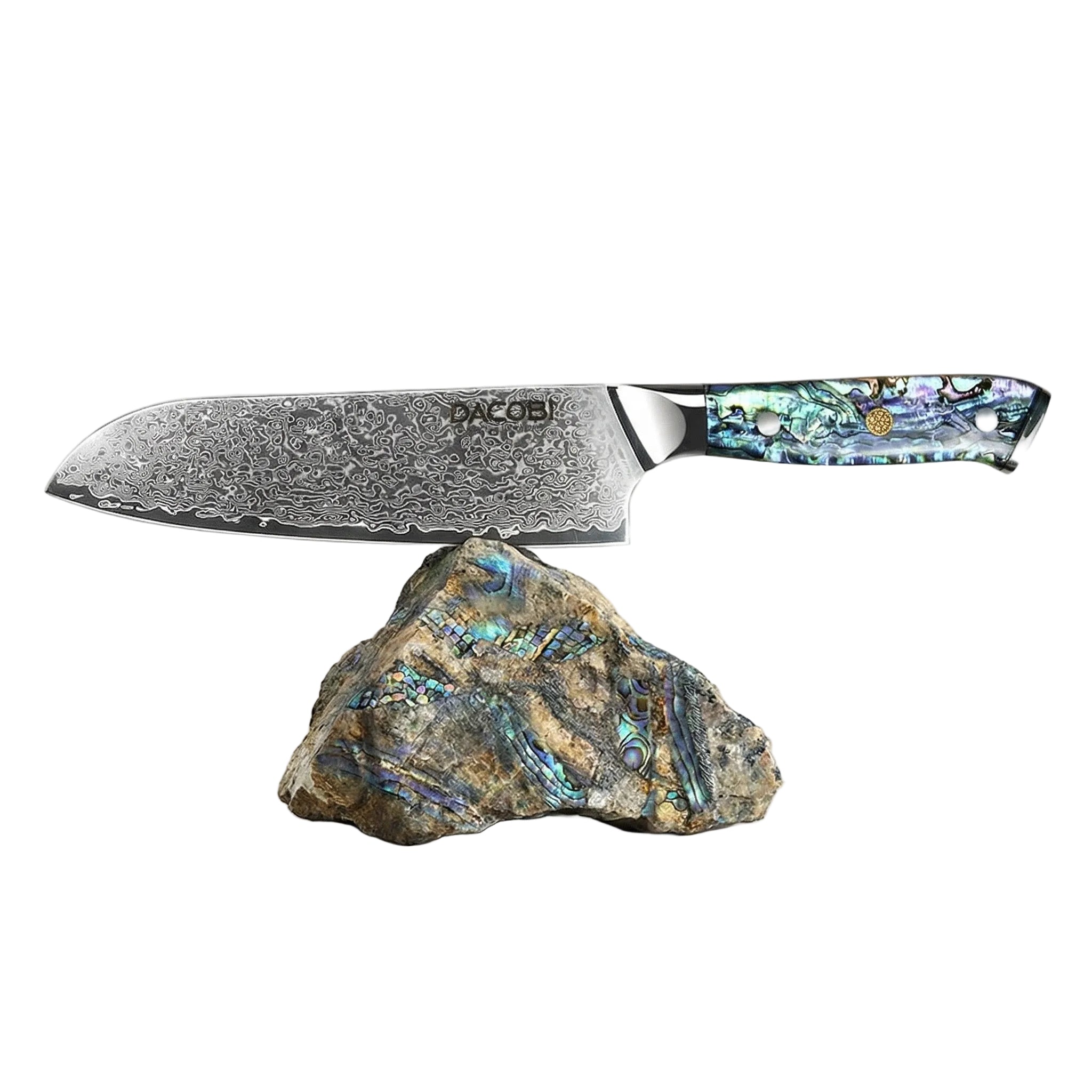 Professionel Santoku kniv C23, Damaskus stål 67 lag