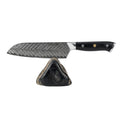Professionel Santoku kniv C26, Damaskus stål 67 lag