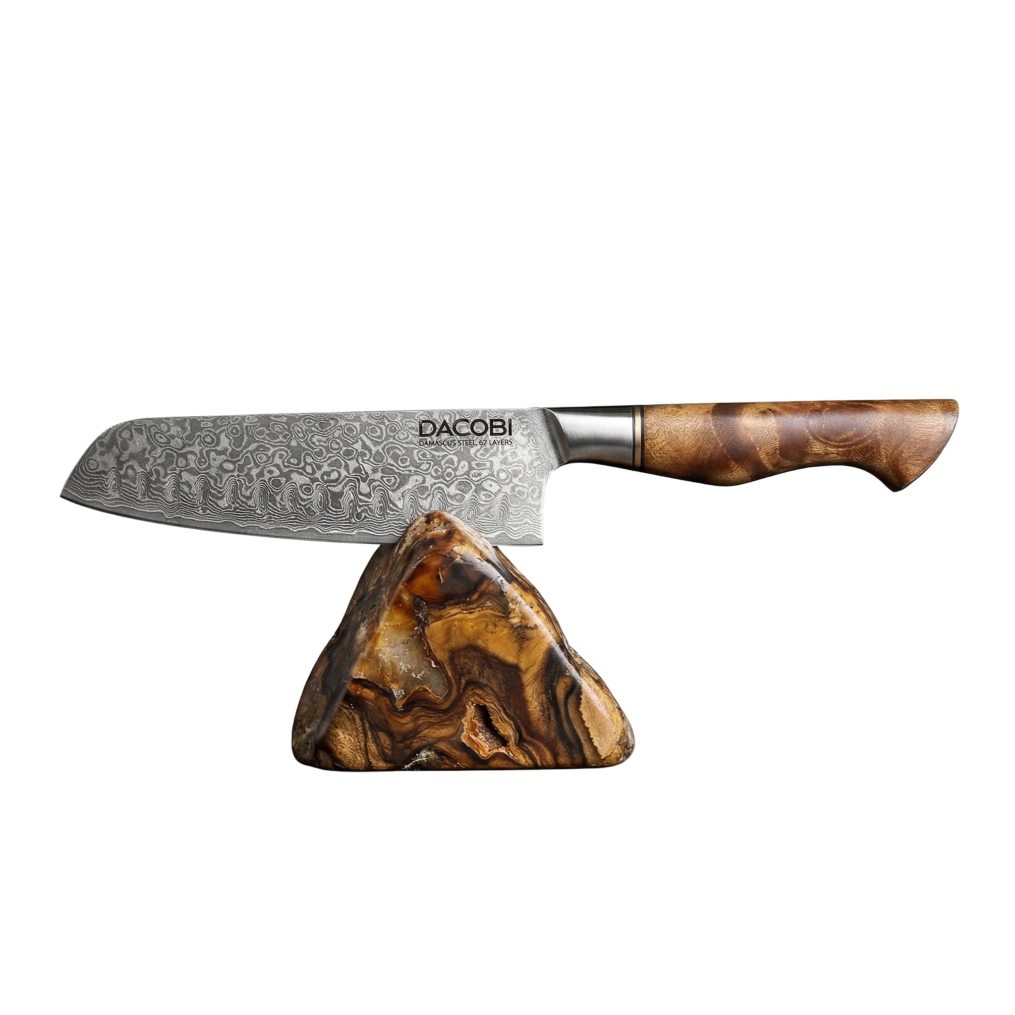 Professionel Santoku kniv C33, Damaskus stål 67 lag