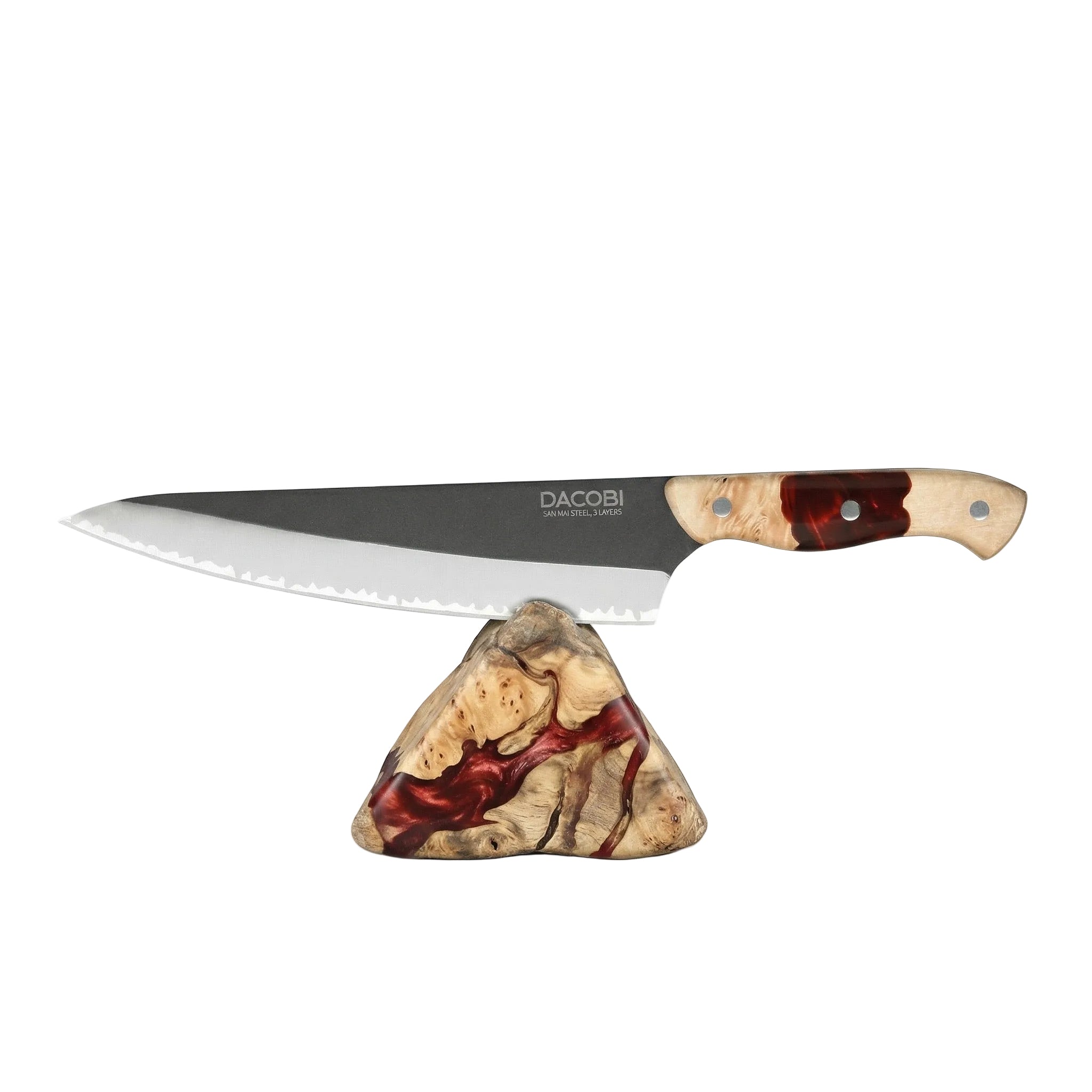 Professionell kockkniv C47, San Mai stål 3 lager
