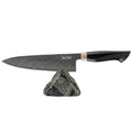 Kockkniv, ergonomiskt ebenholtshandtag, Damaskus stål, 20 cm (C59)