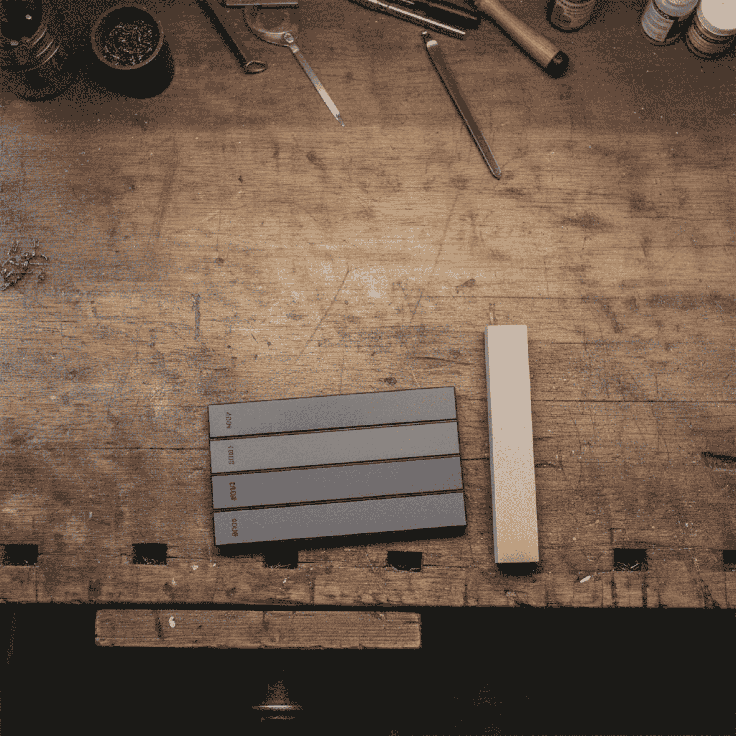 Diamond sharpening stone set + blade finishing tool, S10