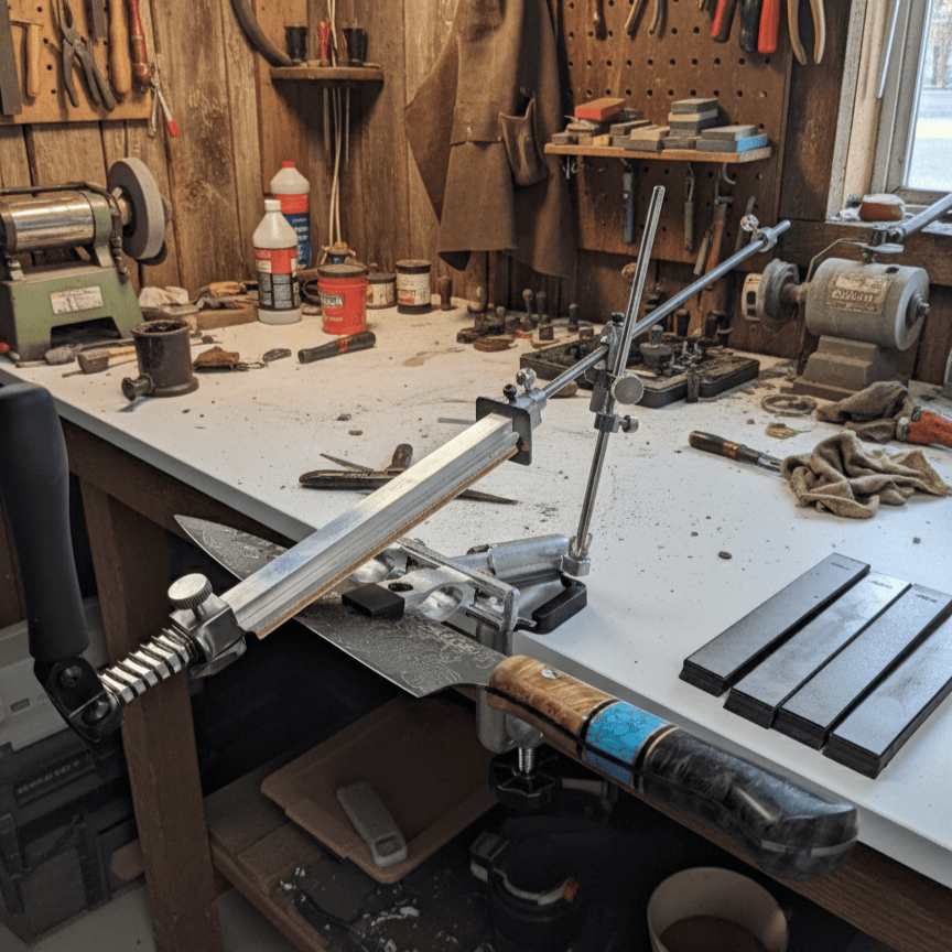 Diamond sharpening stone set + blade finishing tool, S10