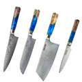 Set coltelli professionali, acciaio Damasco, D1