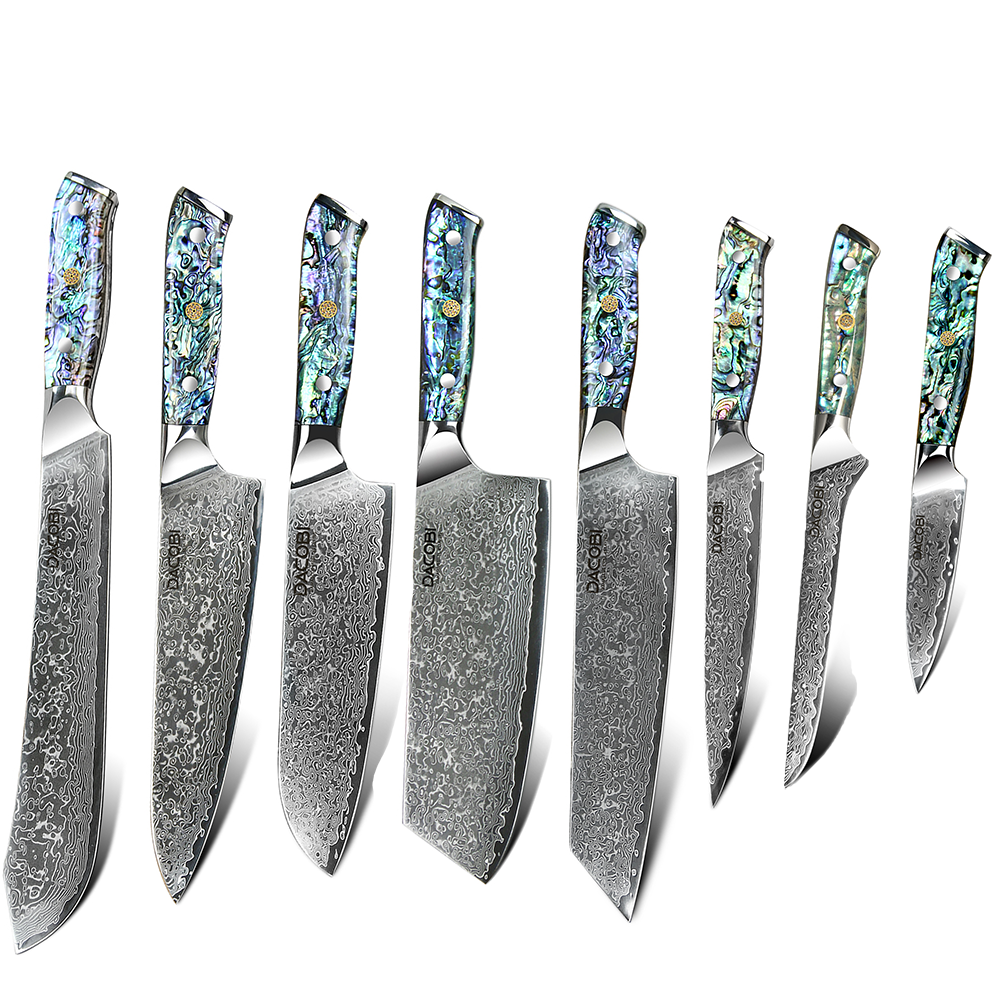 Professional knife set, Damascus steel, D3