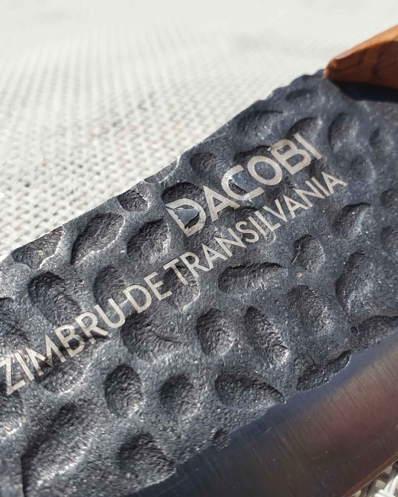 Personalised gifts for men, a message laser engraved on the blade of a DACOBI cleaver
