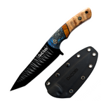 Gran Paradiso - Bushcraft knife, D2 steel, desert Ironwood and carbon resin handle
