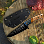 Gran Paradiso - Bushcraft knife, D2 steel, desert Ironwood and carbon resin handle