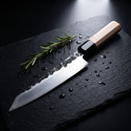 Maple wood handle of the professional Honesuki knife