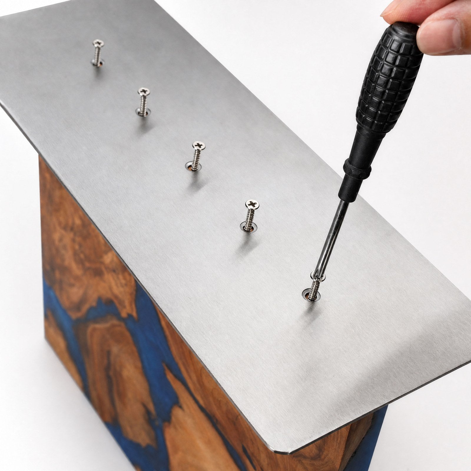 Magnetic Knife Holder, Burl Wood, M3