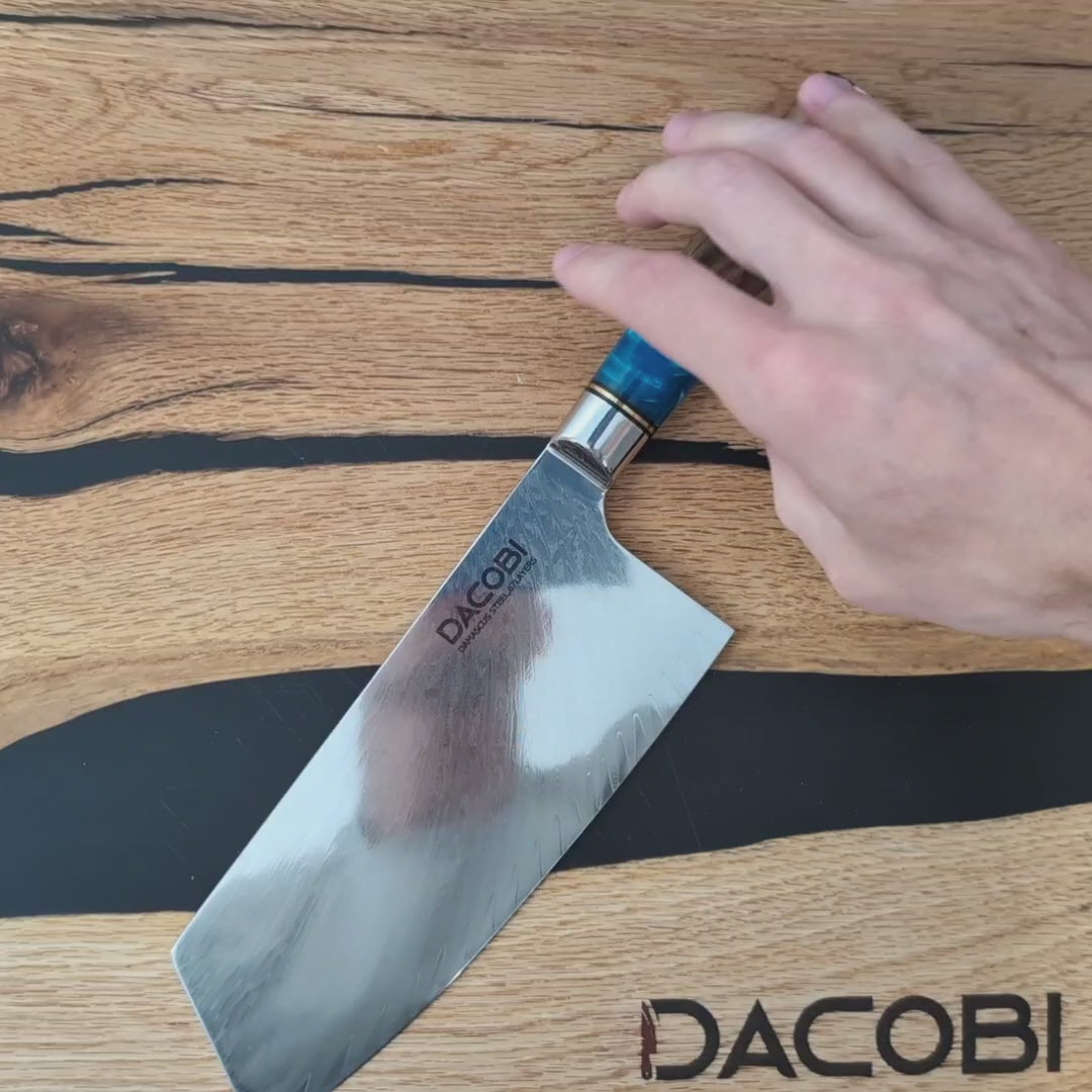 Profi-Hackmesser C4, Damaszenerstahl 67 Lagen 