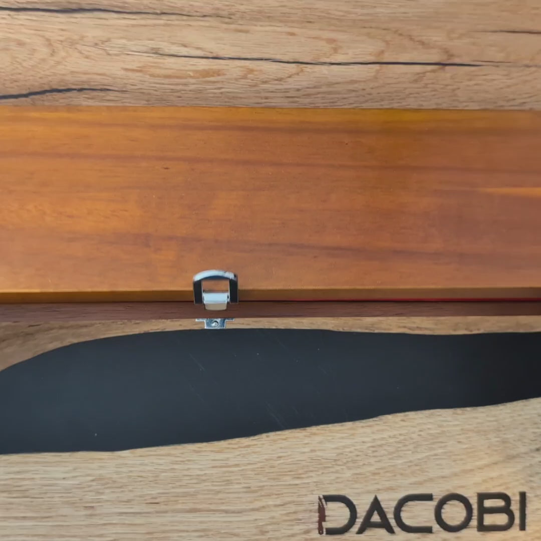 Cuchillo profesional Kiritsuke, acero de Damasco, mango de madera de hierro, 21,5 cm (C54)