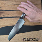 Professionel Santoku kniv C23, Damaskus stål 67 lag