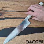 Faca de chef profissional C11, aço damasco 67 camadas 