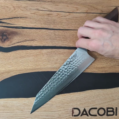 Professionel Kiritsuke kniv C30, Damaskus stål 49 lag