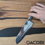 Professionel Santoku kniv C33, Damaskus stål 67 lag