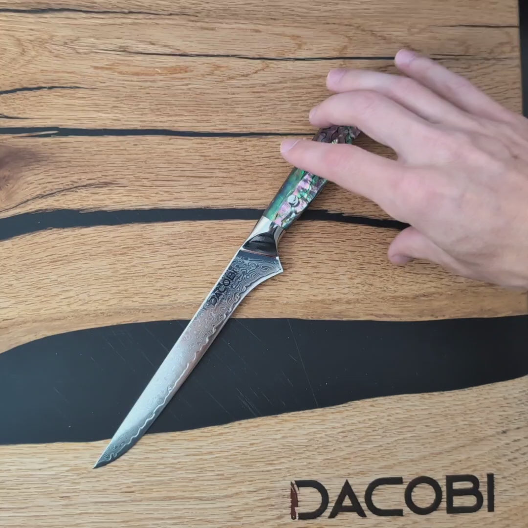Professional fillet knife C44, Damascus steel 67 layers