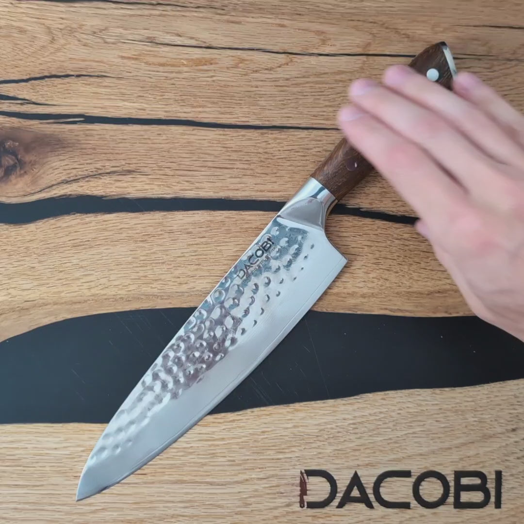 Professionell kockkniv C40, Damaskus stål 67 lager