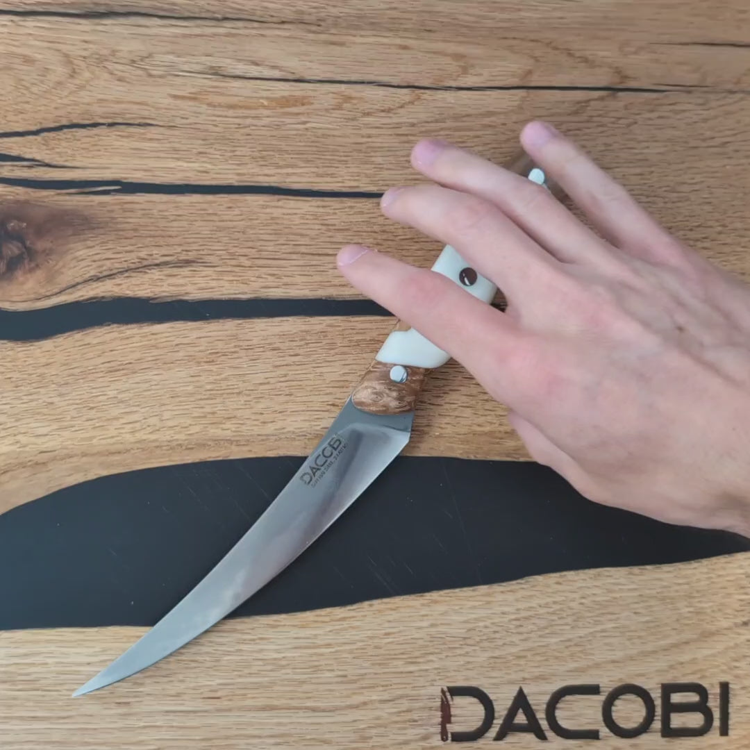 Professional fillet knife C45, San Mai steel 3 layers