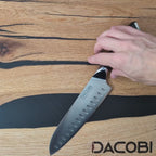 Professionel Santoku kniv C7, tysk stål 1.4116